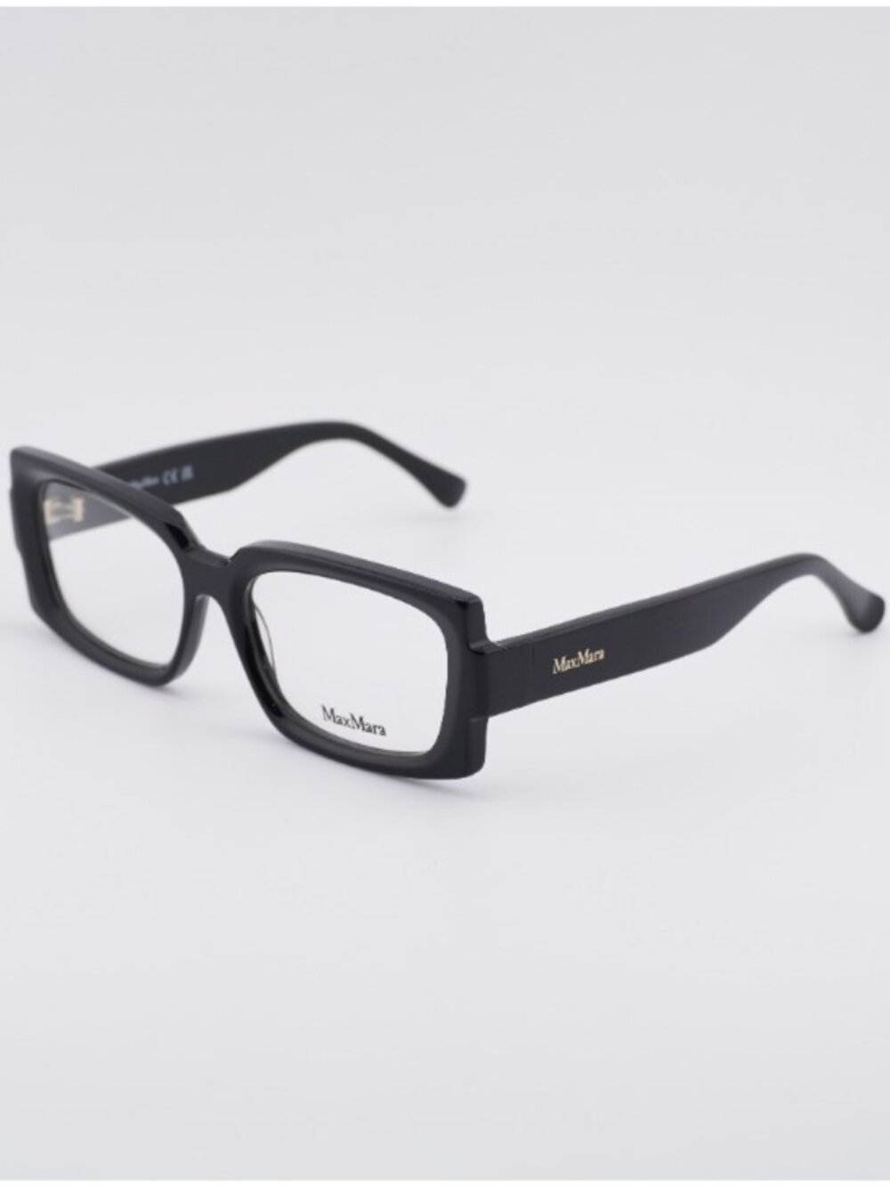 Max Mara MM5189 001 Eyeglasses Shiny Black 54mm Rectangle Frame